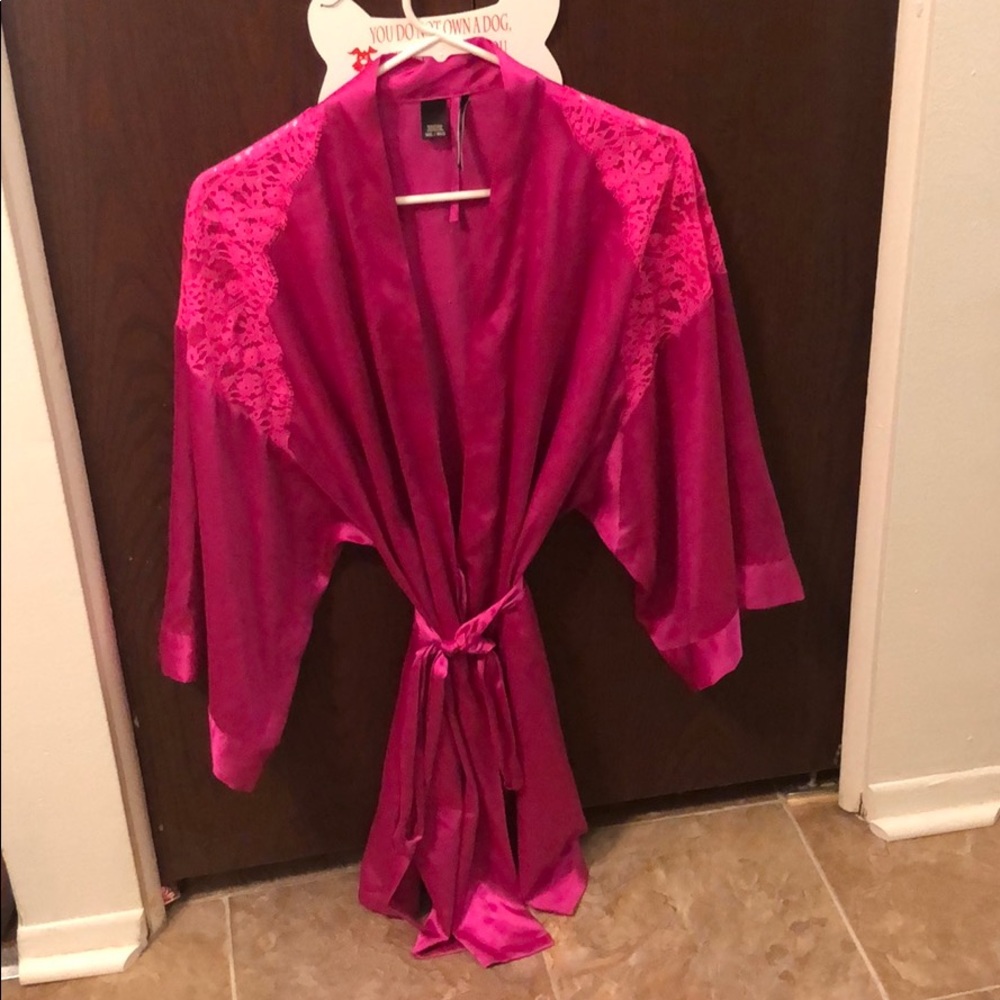 Victoria’s Secret satin and lace robe